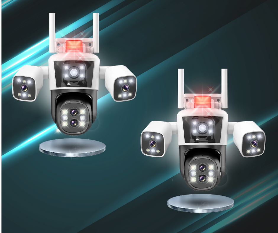 CAMARA TRIPLE LENTE FULL HD CON ALARMA x2 und